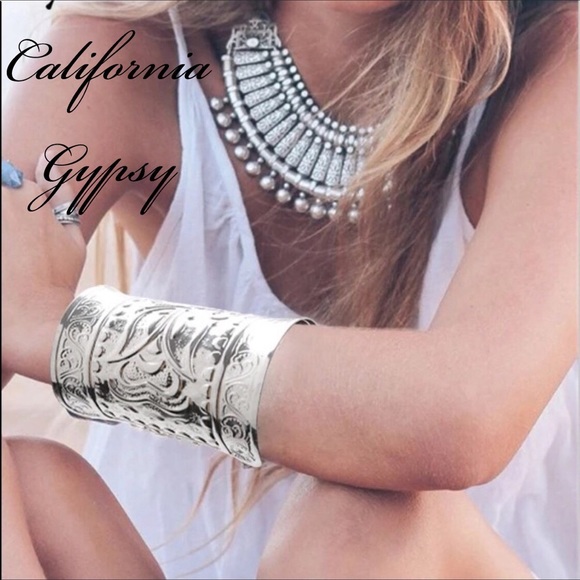 LAST ONE Bohemian Silver Statement Necklace - Picture 6 of 7